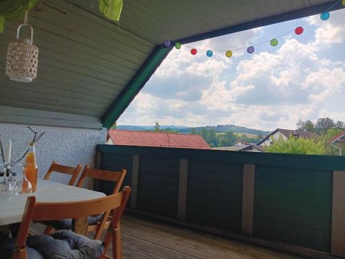 Balkón nebo terasa v ubytování Ferienwohnung Engelsthann