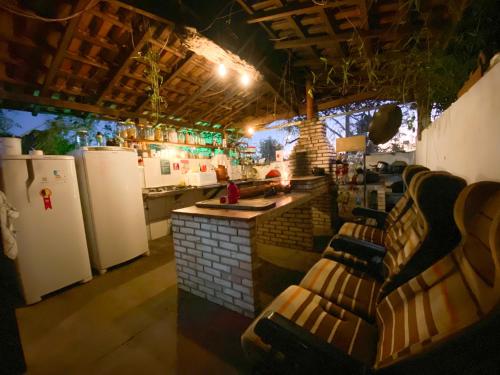 Posezení v ubytování CAMPING em Alto Paraíso de Goias