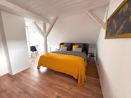 Cama o camas de una habitación en Ferienwohnung Pauline