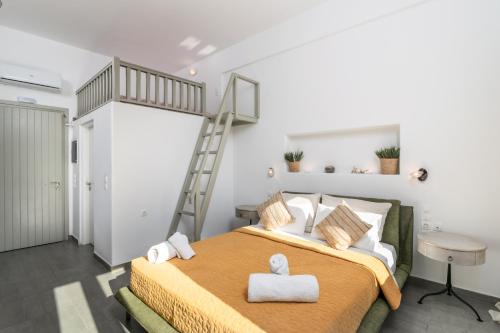 Postel nebo postele na pokoji v ubytování Poseidon Apartment