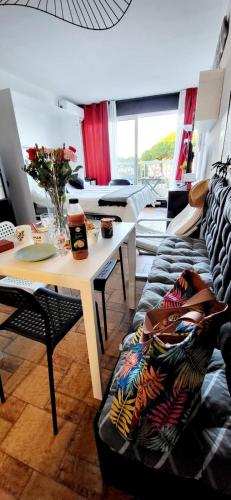 La Croisière Nice view renovated studio air-conditioned parking balco