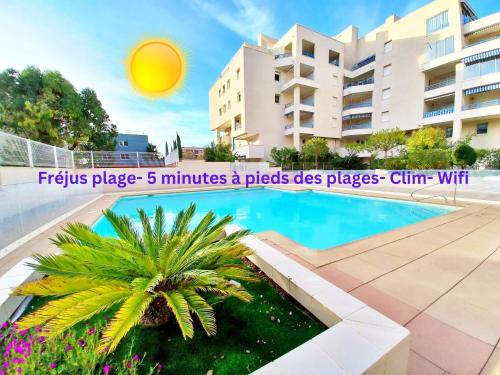 500m de la Mer- 4pers-Piscine-Parking-WiFi- Clim