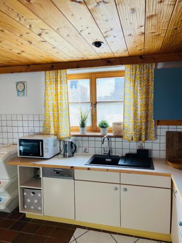 Una cocina o cocineta en Dein Nesterl am Sonnenplateau