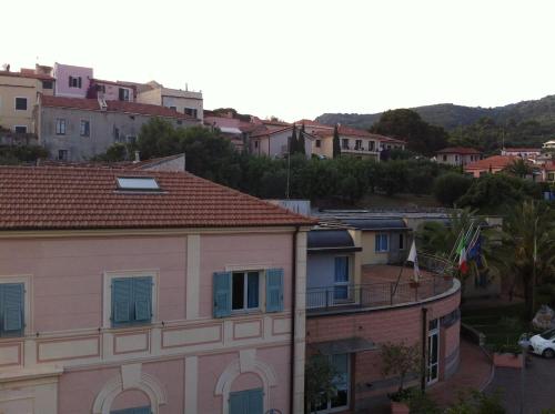 a view of a town with a building at CheZeno in Borgio Verezzi