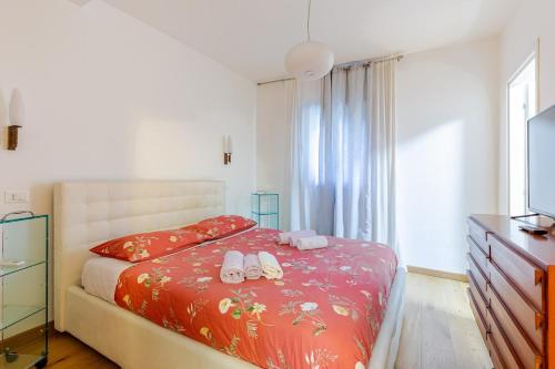 Katil atau katil-katil dalam bilik di Via Fratelli Morelli - private parking-15 MIN from the centre