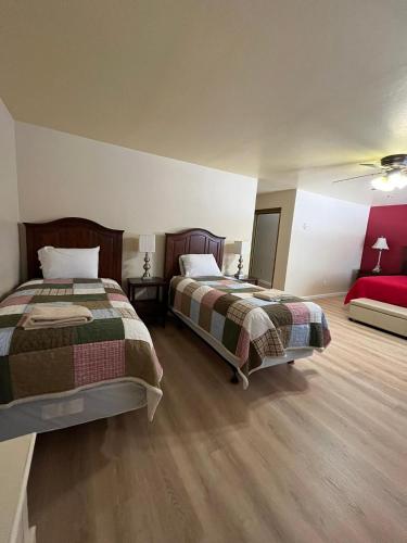 a hotel room with two beds in a room at 121M The Meadow Drive in Stateline