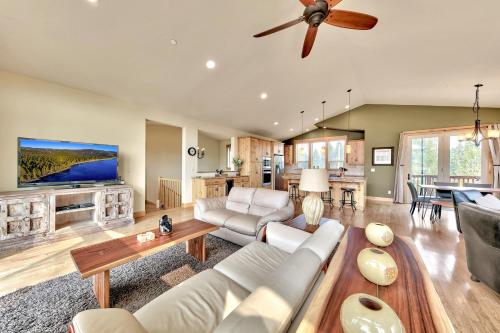a living room with a couch and a table at 1376MD Angora View in South Lake Tahoe