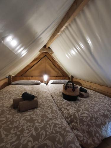Lieve Agriglamping Experienceにあるベッド