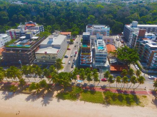 an aerial view of a city with a beach at Icon Hotel by Welkom in João Pessoa