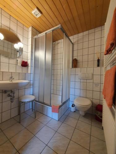 Koupelna v ubytování Gästehaus Stadtschaenke