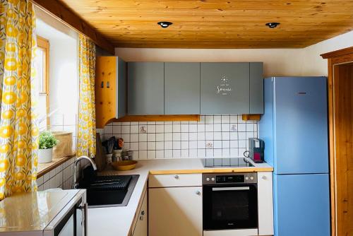 Kuchyň nebo kuchyňský kout v ubytování Dein Nesterl am Sonnenplateau