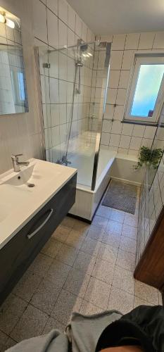 Koupelna v ubytování Le Relais des Carriers
