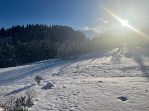 Chalet de Jade v zimě