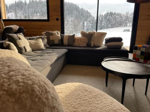 Posezení v ubytování Chalet de Jade