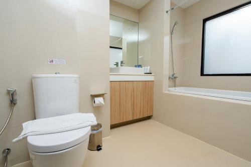 Koupelna v ubytování W3 Hotel