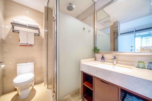 Ένα μπάνιο στο Hangzhou Jindi Wanxin Zhige Hotel