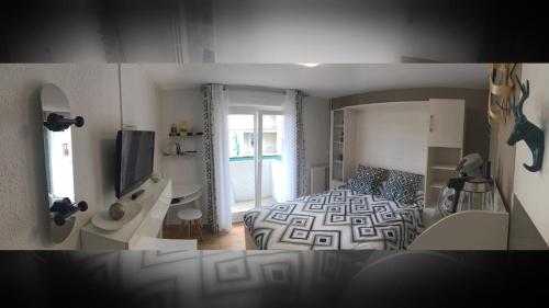 Cozy studio with balcony and secure parking