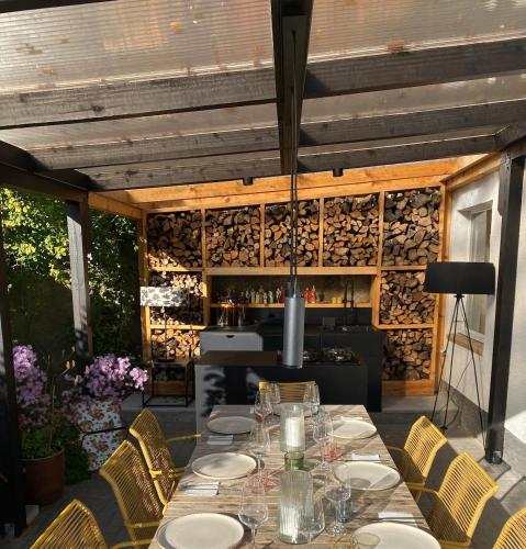 Χώρος καθιστικού στο Sommerhaus am Trebuser See