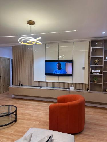 TV a/nebo společenská místnost v ubytování Beta Luxe Residence