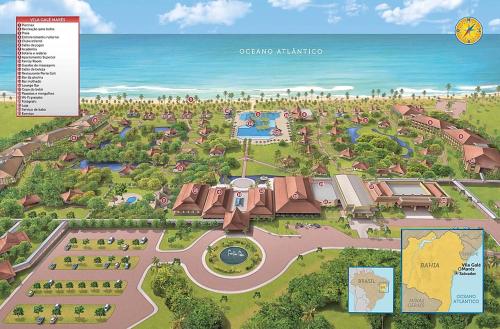 a map of the grand mirage resort and casino at Vila Galé Resort Marés - All Inclusive in Guarajuba