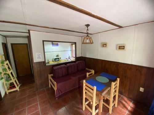 Kuchyň nebo kuchyňský kout v ubytování Cabañas del Pilar, zona austral