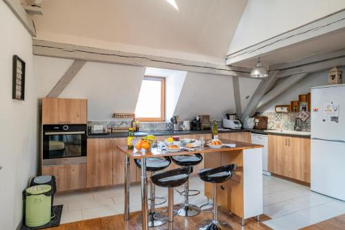 Dapur atau dapur kecil di Duplex Spacieux et Moderne Au cœur de l Alsace