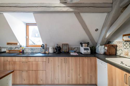 Dapur atau dapur kecil di Duplex Spacieux et Moderne Au cœur de l Alsace