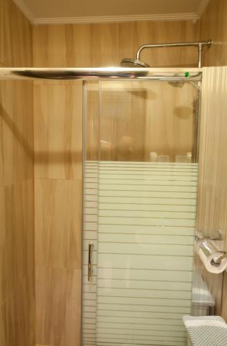 Koupelna v ubytování Metropolis Hotel