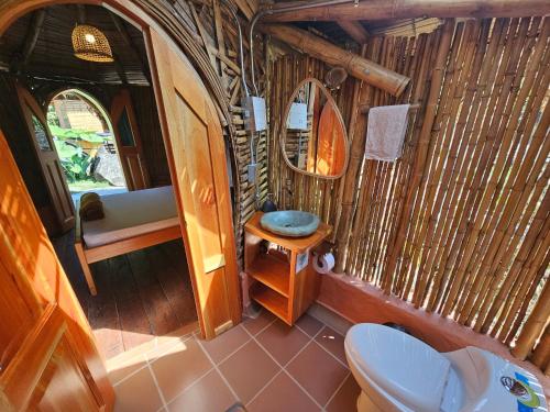 Koupelna v ubytování Pradera Ecoliving