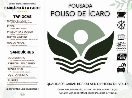 Certifikát, hodnocení, plakát nebo jiný dokument vystavený v ubytování POUSO DE ICARO - POUSADA NO CENTRO de PARATY