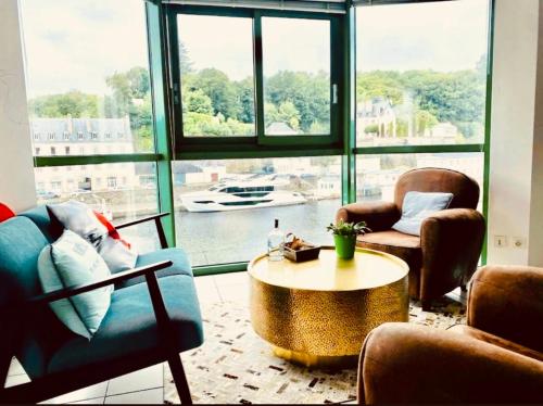 Voiles sur Morlaix: vue port, 4 personnes, parking