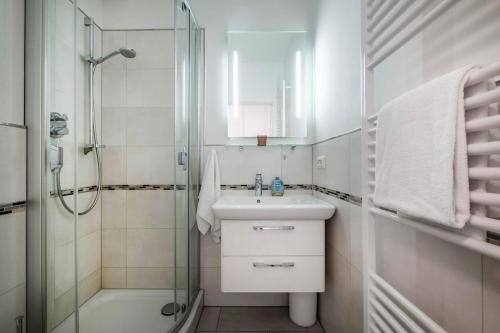 Koupelna v ubytování Haus Am Anker Wohnung 7