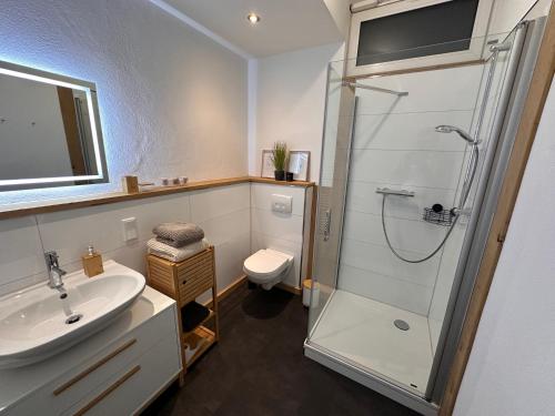 Koupelna v ubytování Ferienapartment Mein Möhnesee