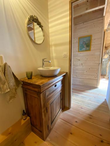 Koupelna v ubytování Gîte de Montagne
