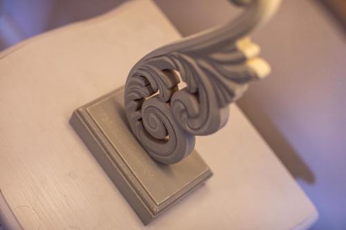a close up of a metal object on a table at Masseria La Tofala benessere & SPA in Copertino