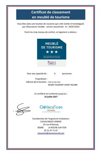 une capture d’écran du certificat de déconnexion sur le site web d’un volontaire dans l'établissement 