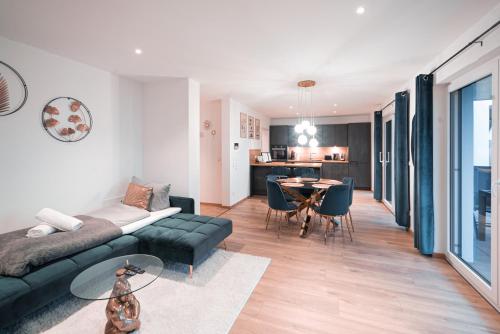 Χώρος καθιστικού στο Mihalca Garden Suite Bibertal