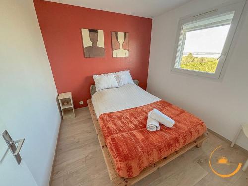 Postel nebo postele na pokoji v ubytování Sable d'or Carnon Plage