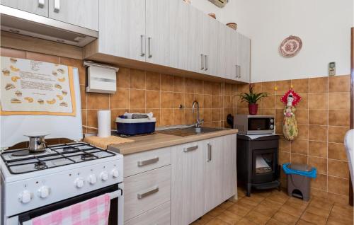 Kuchyň nebo kuchyňský kout v ubytování 3 Bedroom Nice Apartment In Barbat-Rab