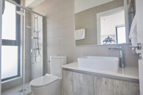 Koupelna v ubytování Protaras Almaria Villa ALM03