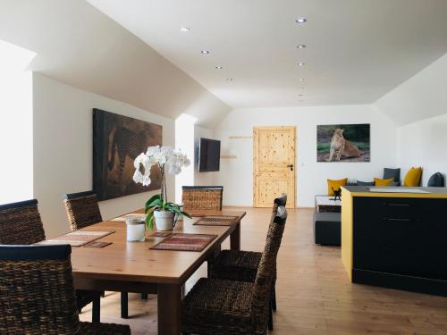 Ruang duduk di Landhaus Brigitte