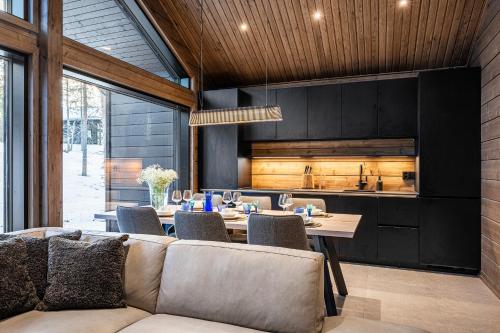 Χώρος καθιστικού στο Villa Minna, Brand New Luxury Villa in Ylläs, Lapland