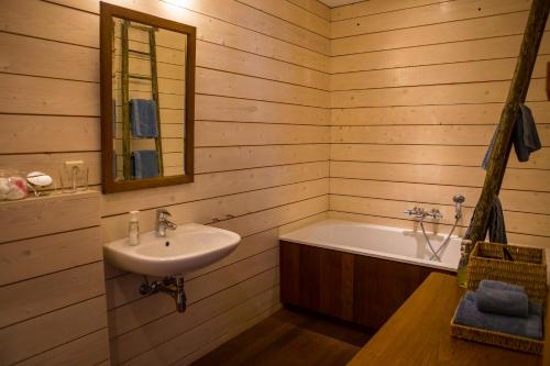 Koupelna v ubytování B&B Chez tante Alice