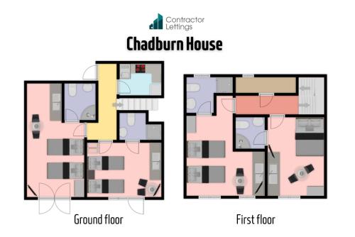 Κάτοψη του 4 Bedroom 4 Bathroom Contractor House with Secure Locks on Each Bedroom Managed by Your Lettings Short Lets & Serviced Accommodation Peterborough including FREE Parking and WiFi