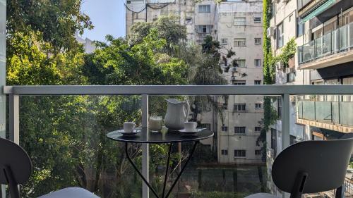 Μπαλκόνι ή βεράντα στο Cómodo estudio con estilo en Recoleta