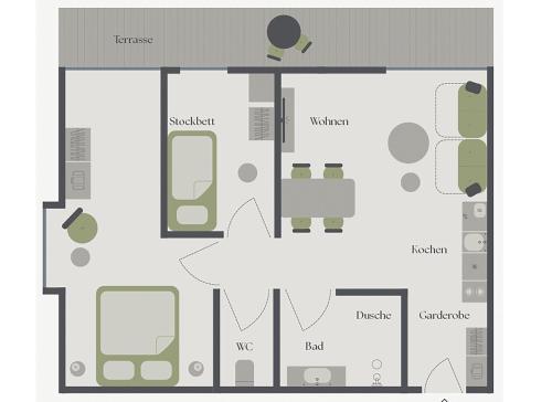 a floor plan of a building at Neueröffnung ELVA PREMIUM APARTMENT HOTEL inklusive Sommerpass STUBAI SUPER CARD in Neustift im Stubaital