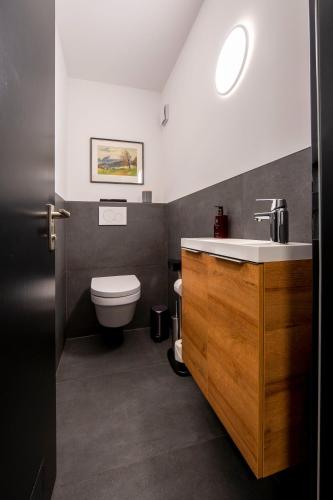 Bilik mandi di Ferienwohnung Penthouse Feldberg