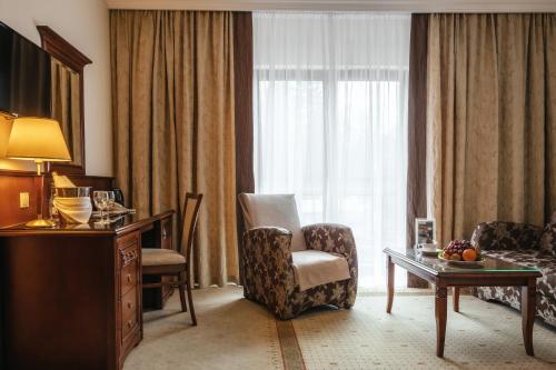 Гостиная зона в Hotel Prezydent Krynica Zdrój