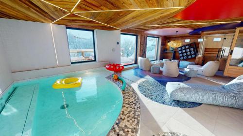 Χώρος καθιστικού στο Chalet Joubarbe - Les Congères