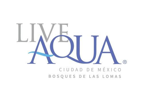 a logo for the live aica school of music and dance at Live Aqua Ciudad de Mexico Bosques de las Lomas in Mexico City